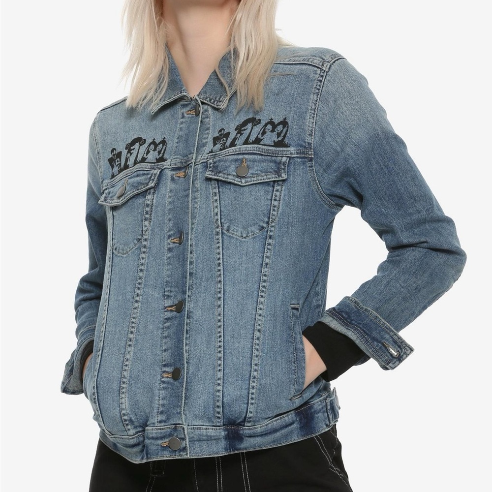 Disney The Nightmare before Christmas Pumpkin King blue denim jean jacket